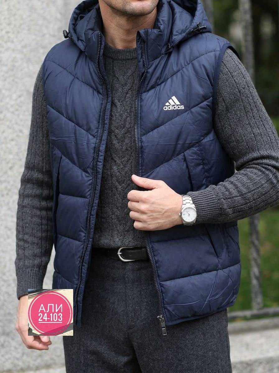 жилет мужской,жилетка мужская,утепленный жилет adidas,безрукавка мужская,жилетка