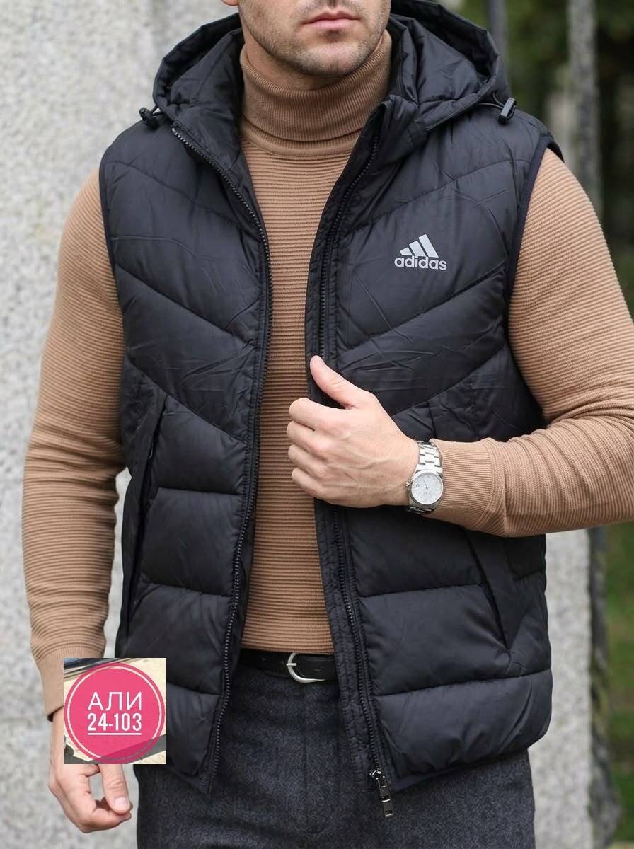 жилет мужской,жилетка мужская,утепленный жилет adidas,безрукавка мужская,жилетка
