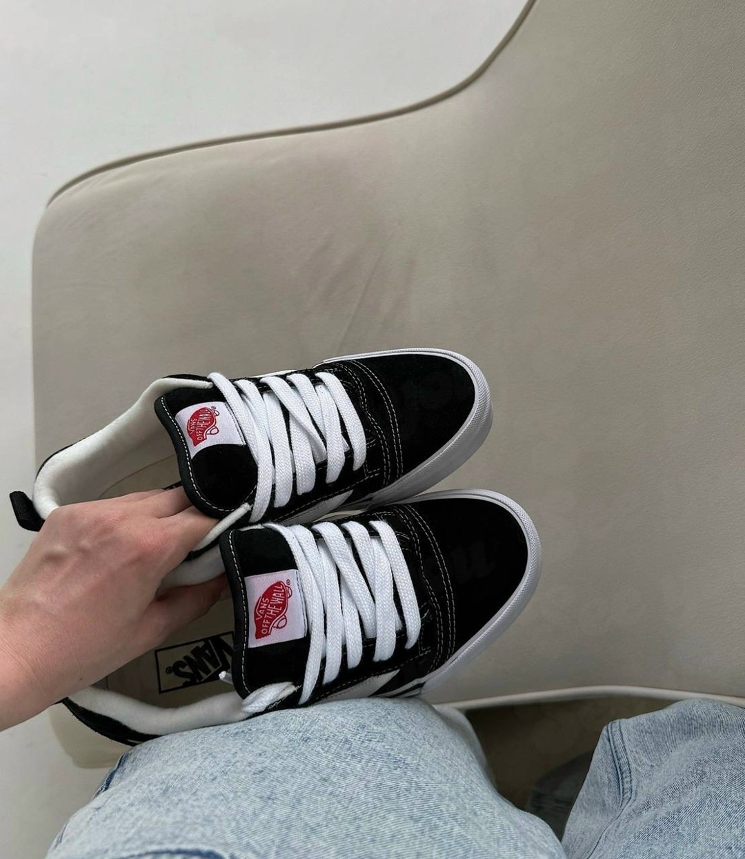 ,ванс кроссовки,кроссовки кеды vans knu school вансы дутые черные,кеды vans knu skool,кеды vans