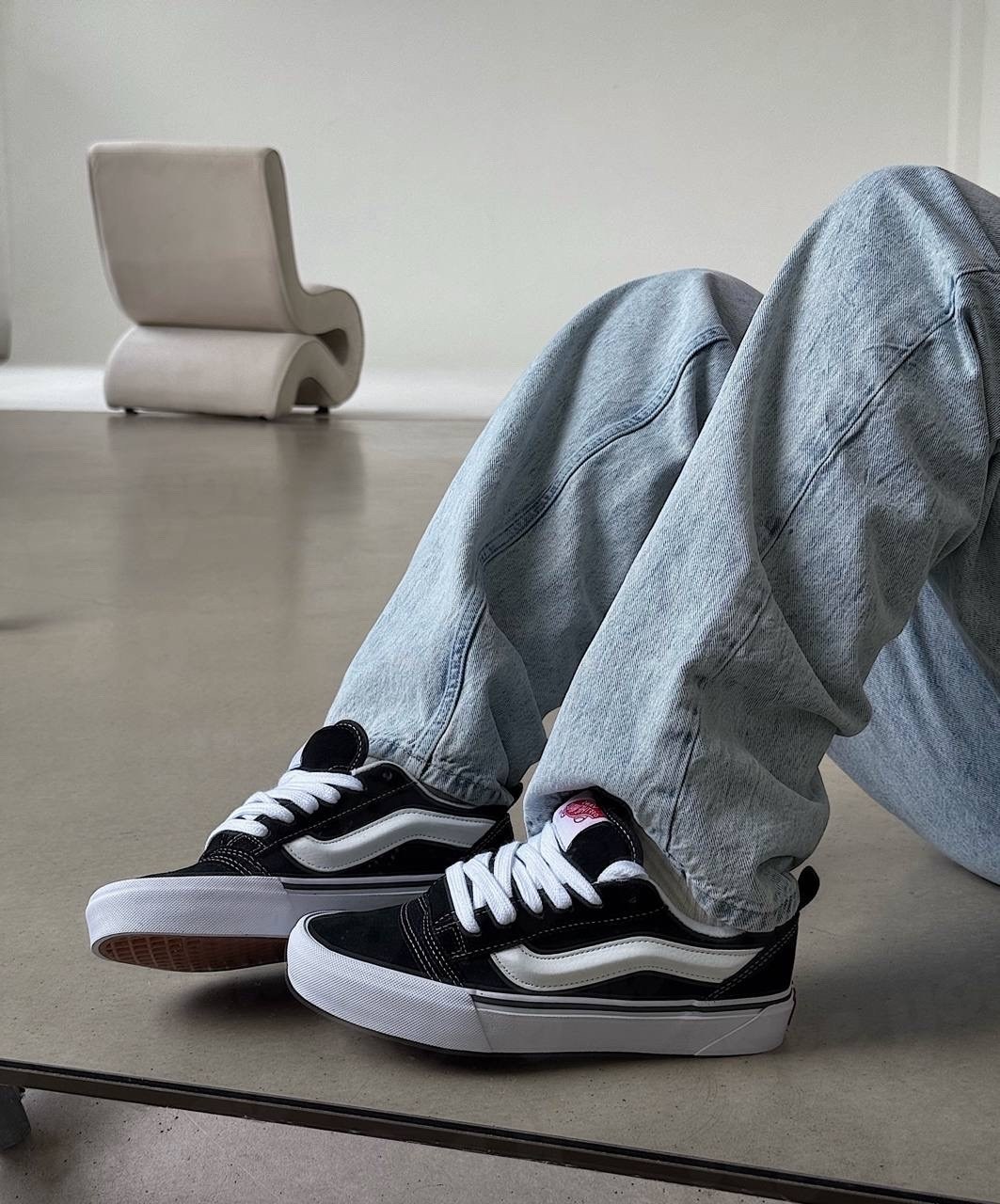 ,ванс кроссовки,кроссовки кеды vans knu school вансы дутые черные,кеды vans knu skool,кеды vans
