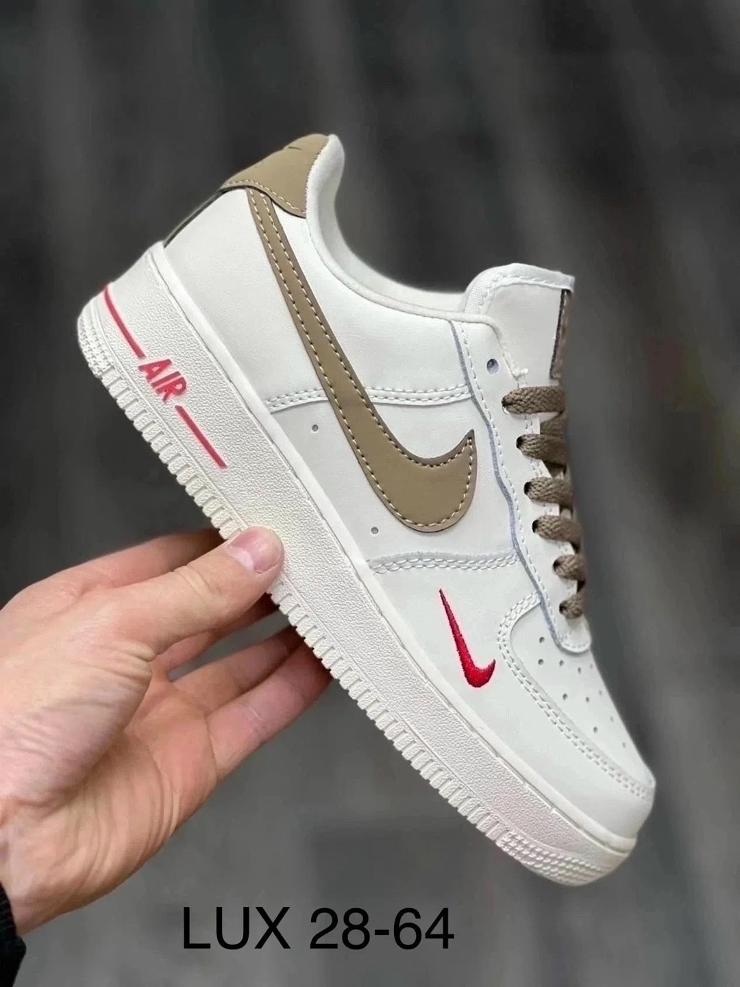 кроссовки nike air force,кроссовки nike air force 1,,мужская  кроссовки,кроссовки nike air force 1 low premium white brown