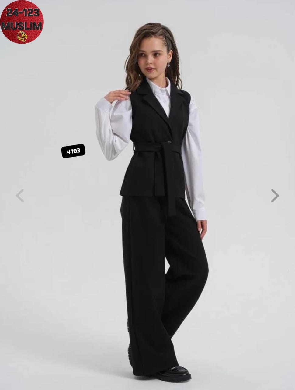 школьный костюм двойка с брюками палаццо и жилетом sheng yuan fashion,брючный школьный костюм с жилетом blacknina,брючный костюм школьная форма с жилетом azalya,школьный брючный костюм,костюм школьный