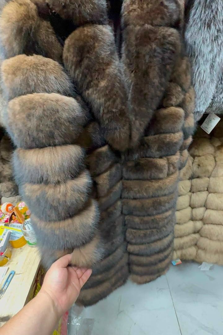 шуба из песца под соболя,шуба из песца,шуба песец,шуба песец под соболь,шуба трансформер из песца