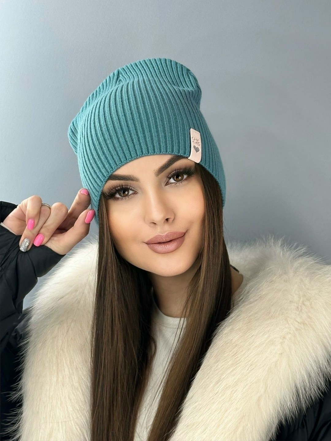 женская шапка,шапка бини утепленная на флисе t&d fashion,шапка,шапка зимняя бини,шапка