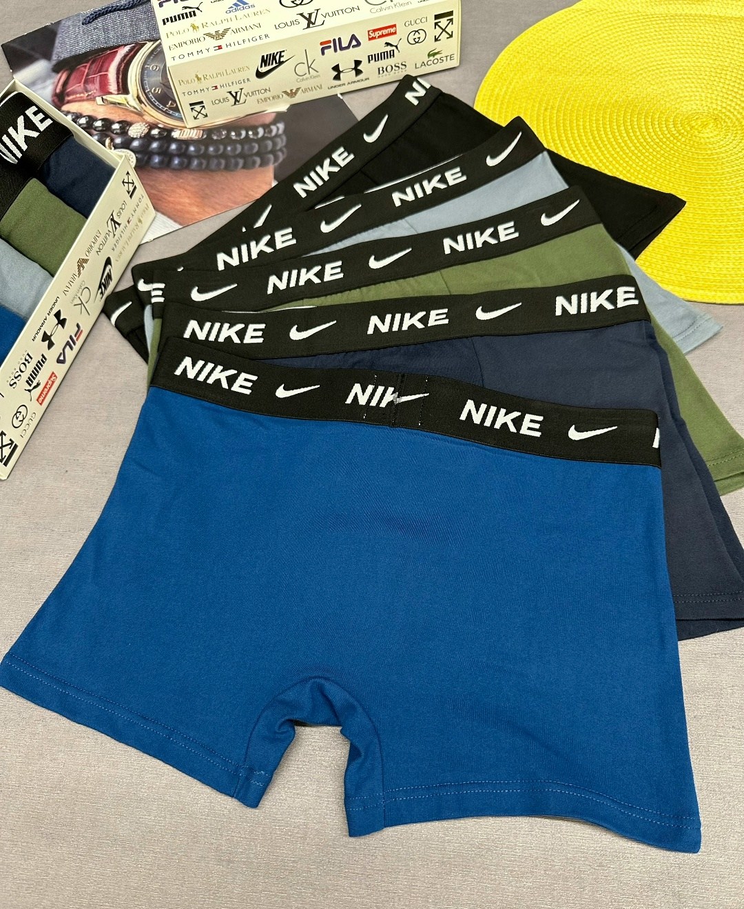 комплект трусов nike,комплект трусов боксеры nike,мужские трусы nike,мужские трусы найк,набор мужских трусов nike 5 штук