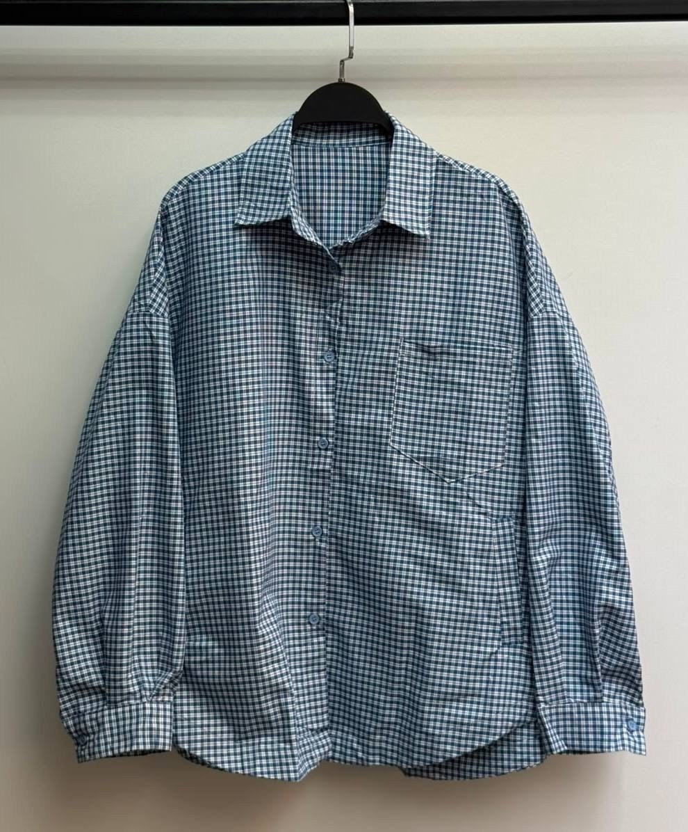 рубашка оверсайз летняя в клетку betrendy wear,женская рубашка в клетку,женская рубашка,рубашка летняя oversize,клетчатая рубашка