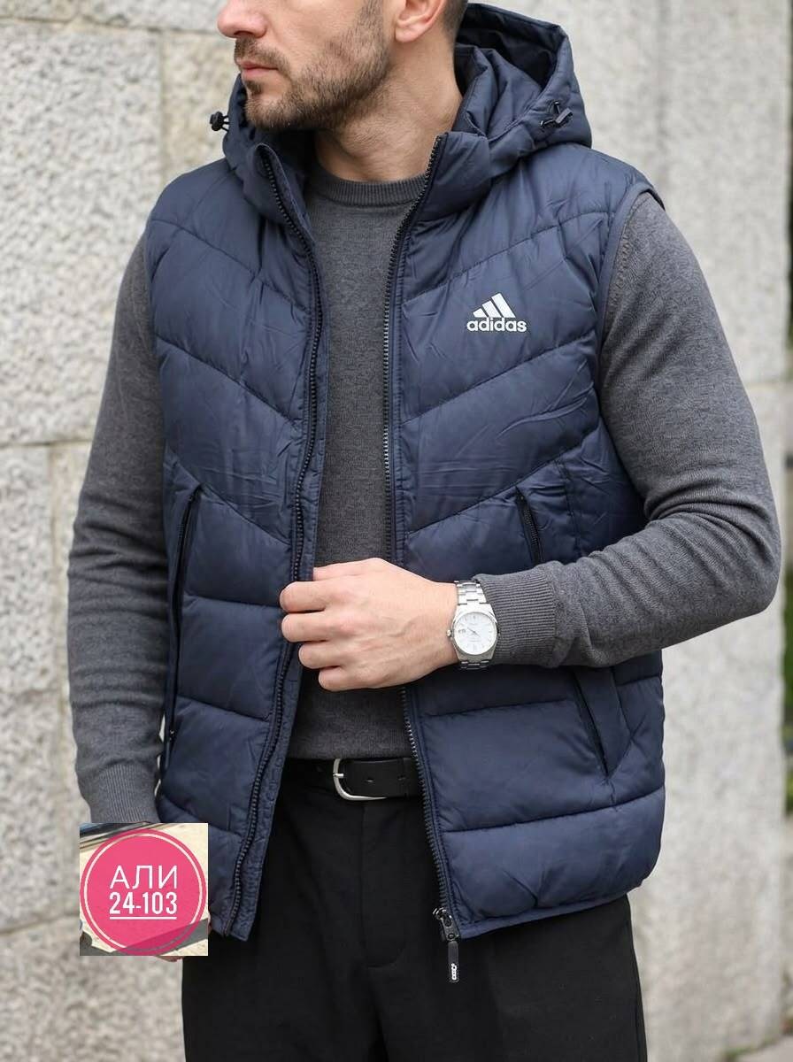 жилет мужской,жилетка мужская,утепленный жилет adidas,безрукавка мужская,жилетка