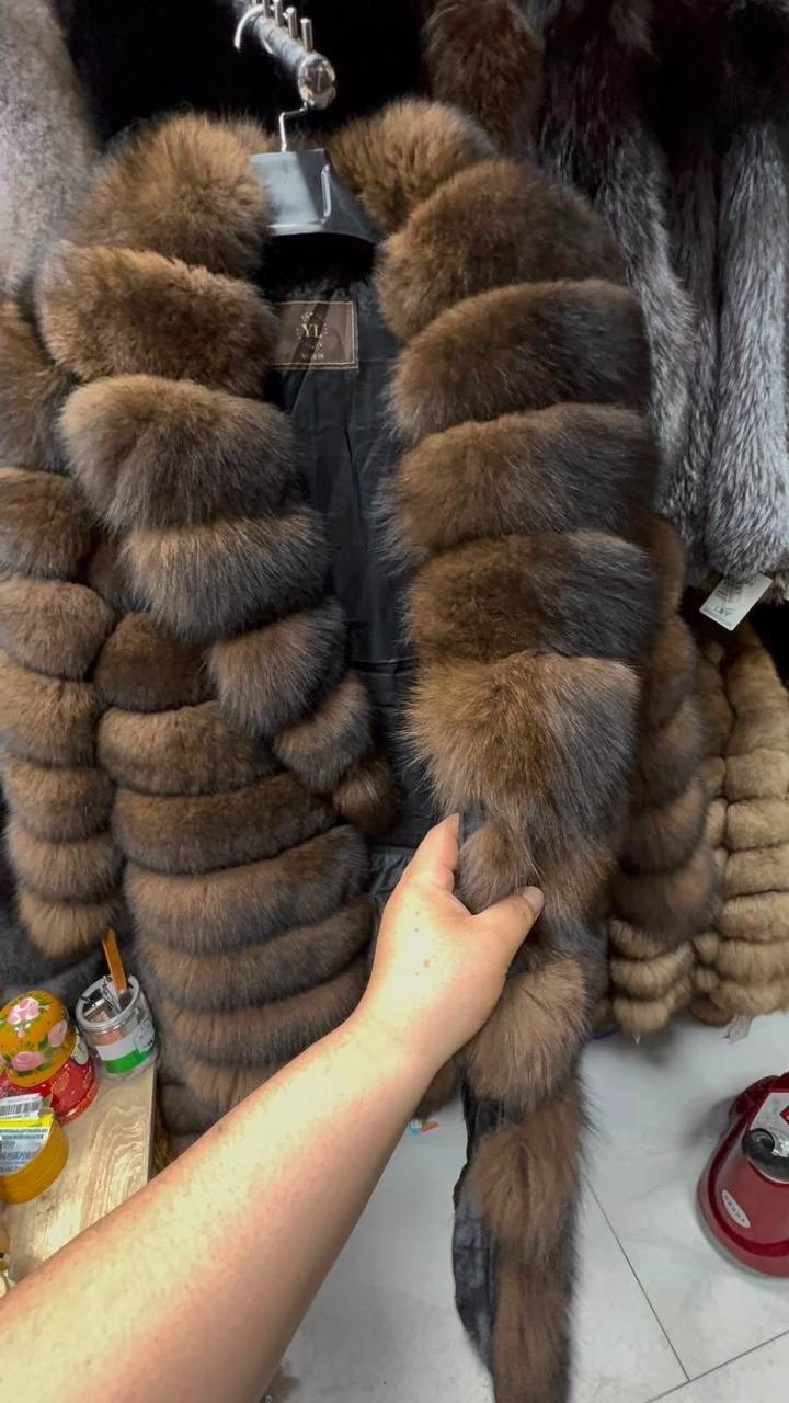 шуба из песца под соболь,шуба песец под соболь,шуба из песца,шуба трансформер из песца,песец шуба