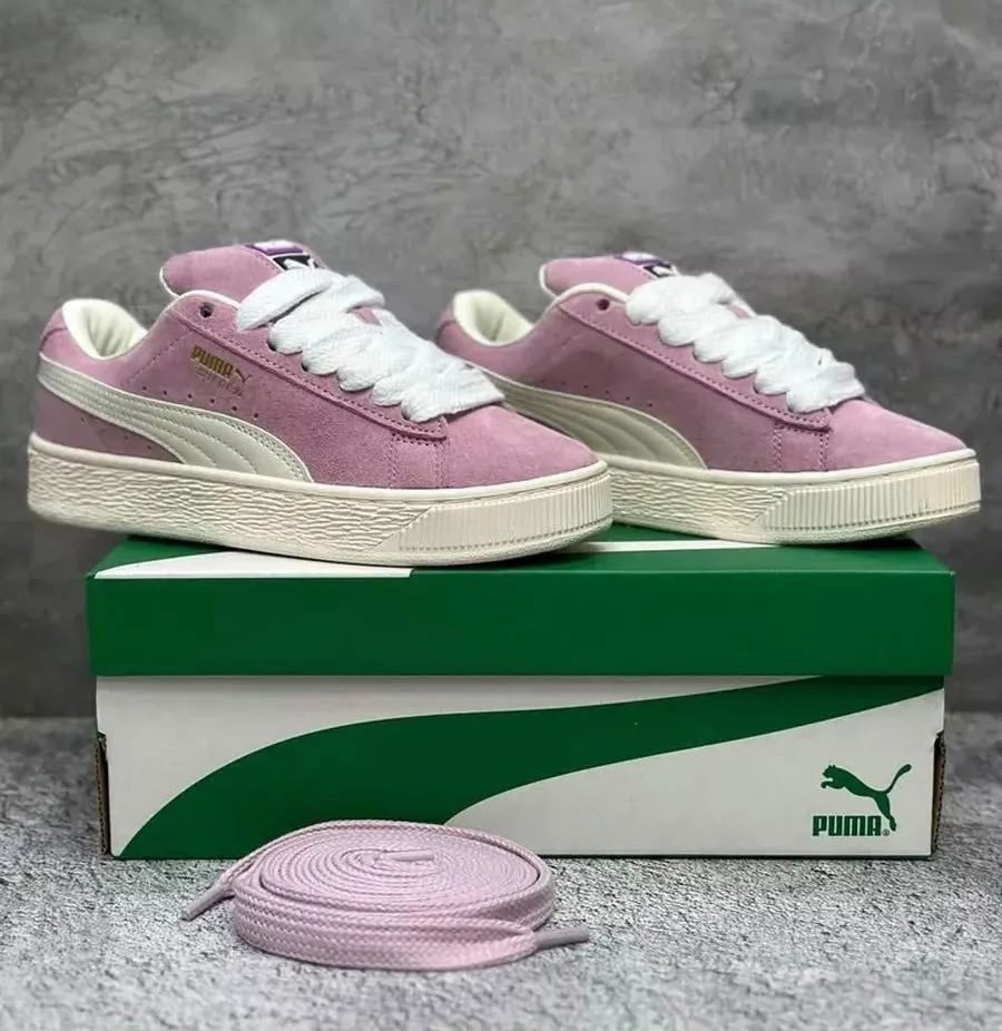 кроссовки женские puma,кроссовки puma suede xl,кроссовки дутые puma suede xl puma цвет розовый белый,кроссовки puma suede,puma suede xl