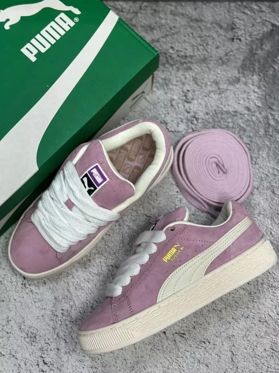 кроссовки женские puma,кроссовки puma suede xl,кроссовки дутые puma suede xl puma цвет розовый белый,кроссовки puma suede,puma suede xl