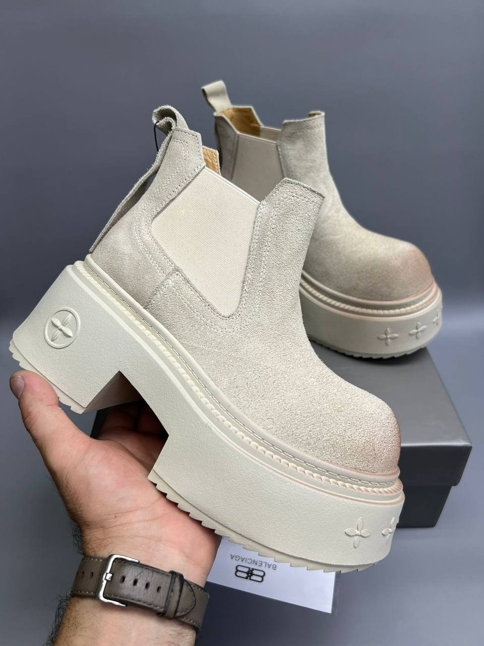 ,ботинки на высокой подошве balenciaga вх40, женская,ботинки brunello cucinelli,ботинки на високий подошва balenciaga