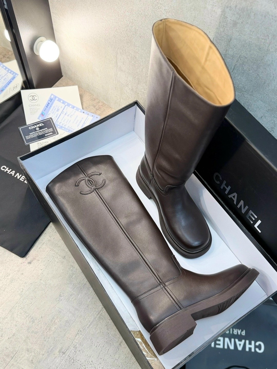 сапоги chanel,сапоги шанель,женские кожаные сапоги chanel premium black,сапоги,женские осенние сапоги chanel 2026 черные кожаные высокие