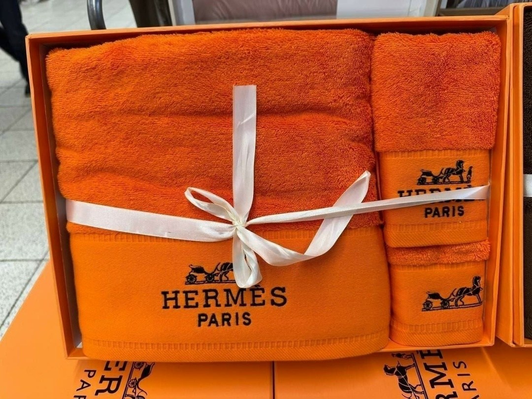полотенце hermes,полотенце для ванной hermes,подарочный набор полотенец hermes из 3 штук,полотенце хермес,подарочный комплект полотенец hermes