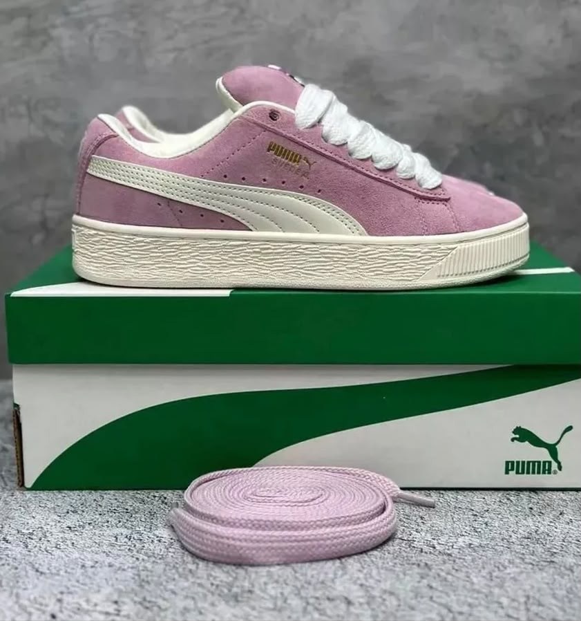 кроссовки женские puma,кроссовки puma suede xl,кроссовки дутые puma suede xl puma цвет розовый белый,кроссовки puma suede,puma suede xl