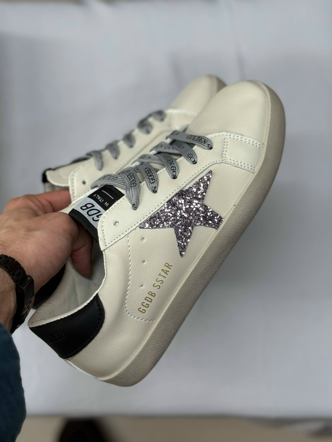 ,кеды golden goose,кроссовки женские golden goose super-star белый / серебряный,кроссовки golden goose,golden goose