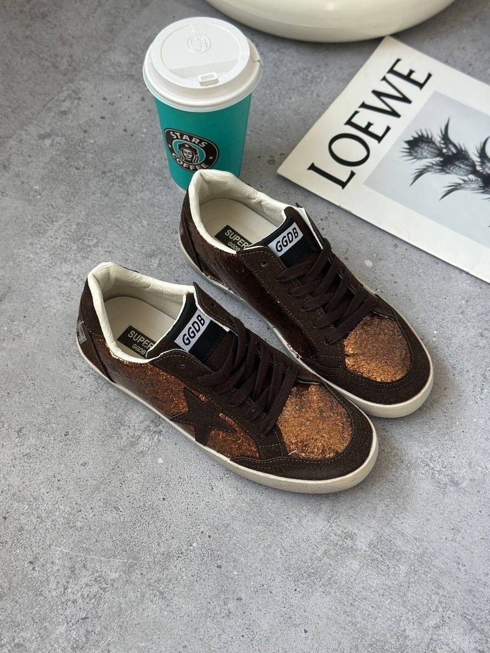 , женская,кеды super-star с блестками golden goose черный,golden goose кеды superstar с блестками,кеды golden goose
