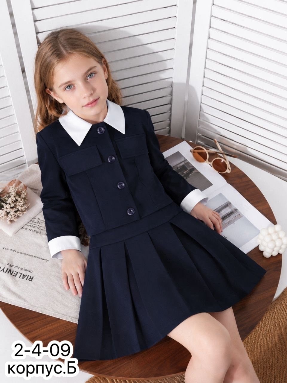 школьный костюм двойка с юбкой и укороченным пиджаком sheng yuan fashion,костюм школьный,школьная форма костюм,пиджак школьный для девочек,костюм школьный для девочек