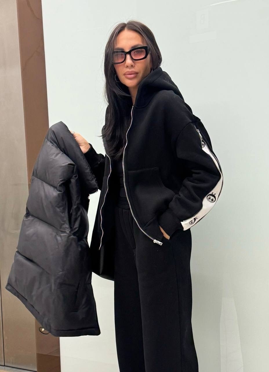 miu miu женский чёрный костюм тройка,костюм тройка miu miu,стильные костюмы,костюм спортивный женский,женский теплый костюм тройка miu miu