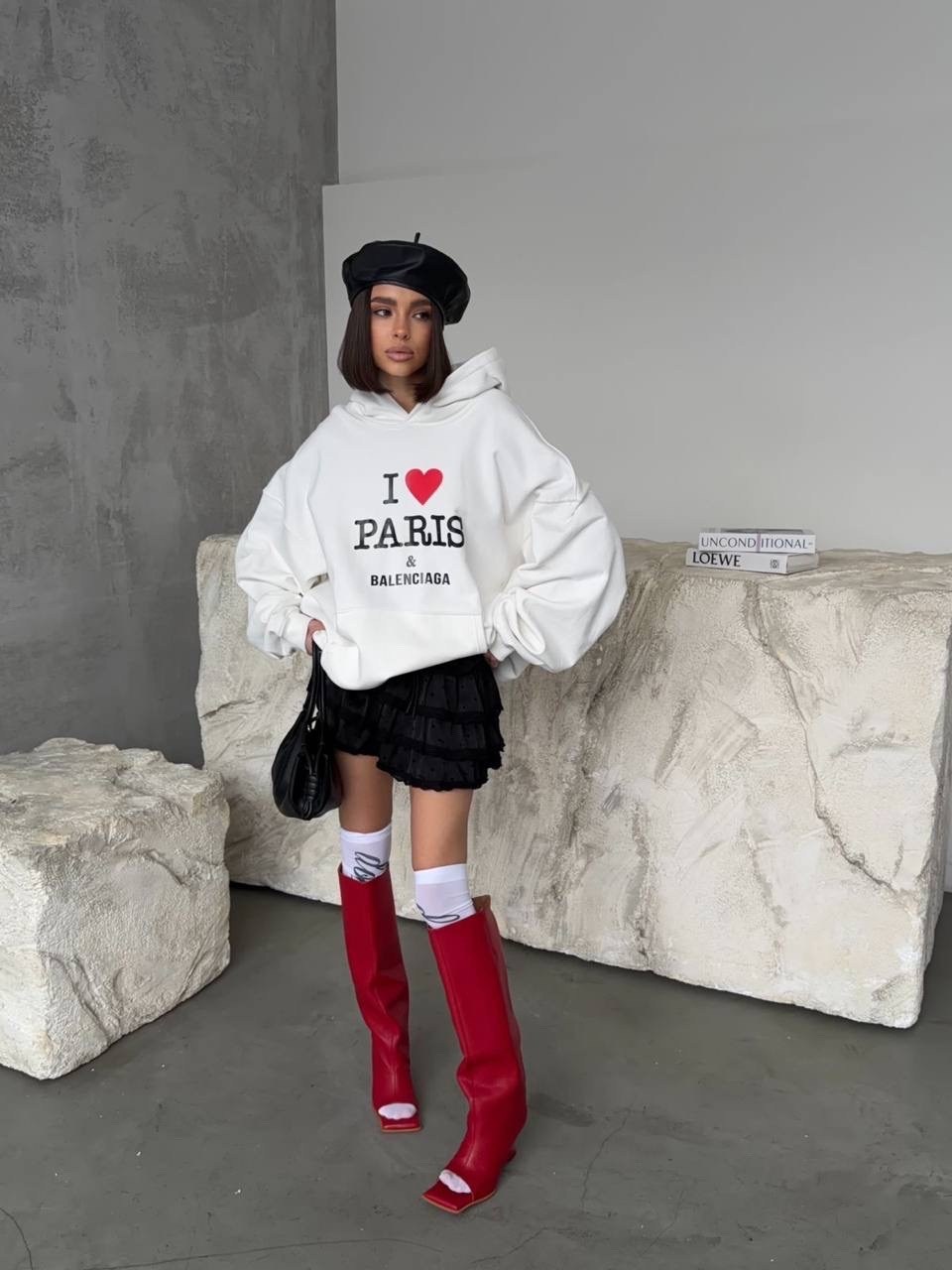 худи оверсайз,худи balenciaga,кофта белая женская,свитшот женская,свитшот толстовка