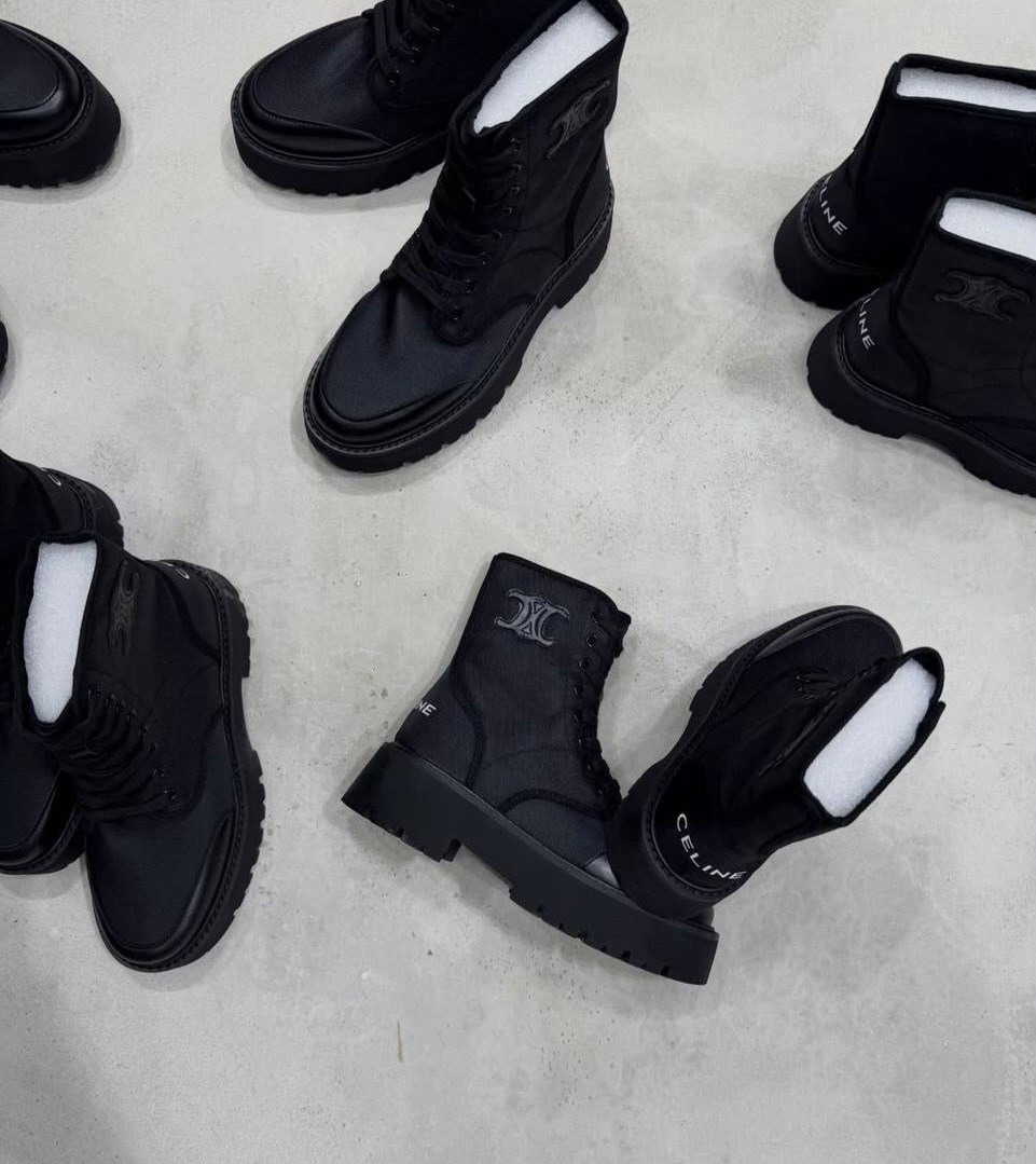 ботинки женские celine,ботинки celine,,селин  женская,celine черные ботинки