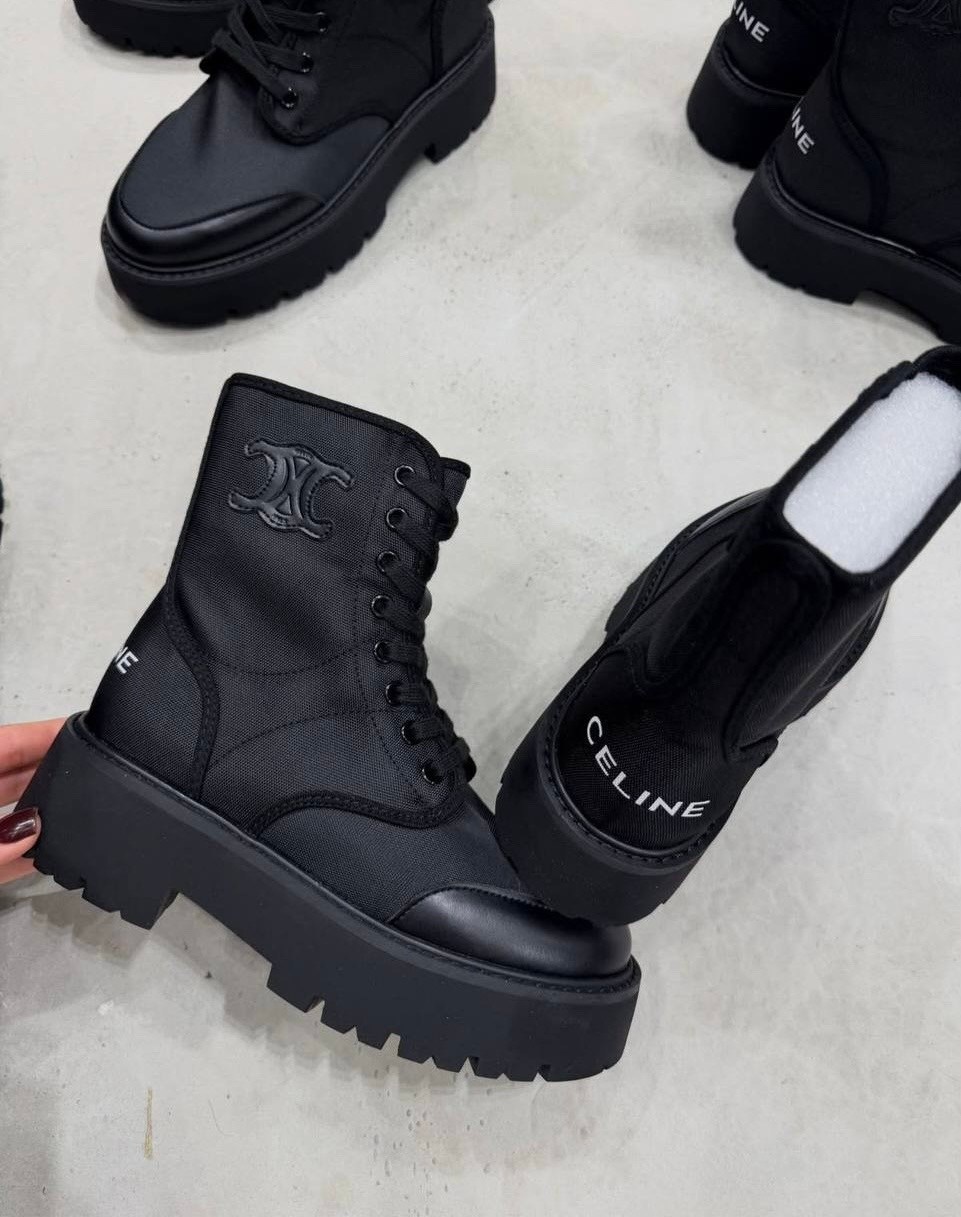 ботинки женские celine,ботинки celine,,селин  женская,celine черные ботинки