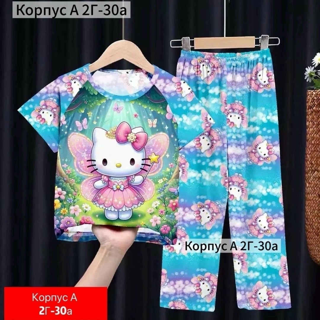 пижама для девочки sanrio hello kitty,комплект пижама,пижама девочек,пижама для малыша,детский костюм