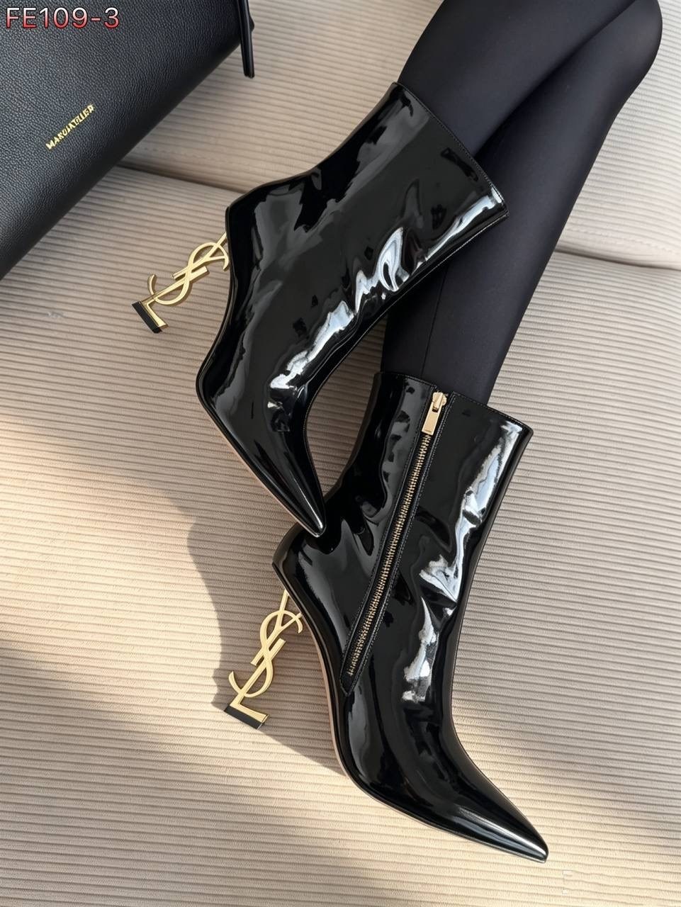 ,женские ботильоны,ботильоны saint laurent,стильные ботильоны,ботильоны лаковые