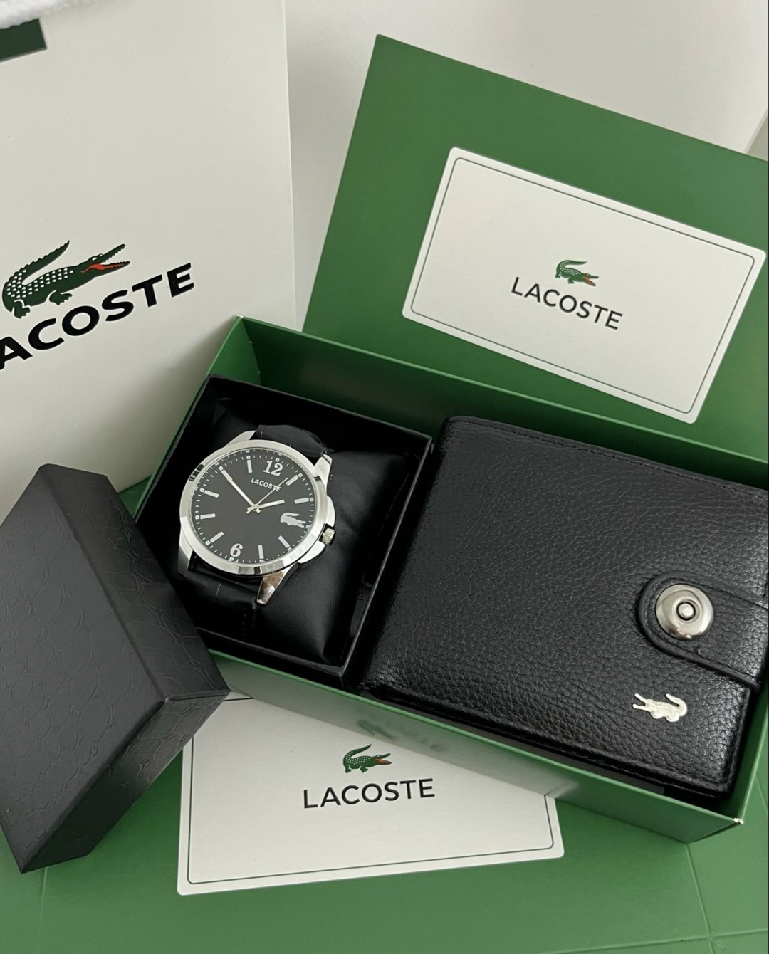 подарочный набор lacoste,часы для мужчин,подарочный набор мужской,lacoste портмоне,подарочные наборы с часами от lacoste
