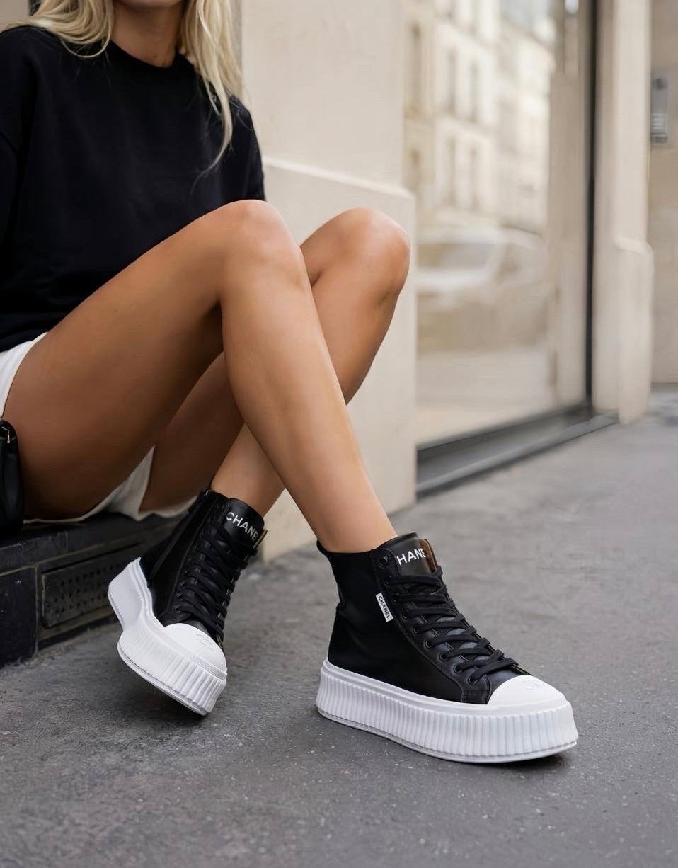 кеды chanel,,кроссовки зимние шанель,кеды шанель женские,ботинки высокие chanel демисезонные