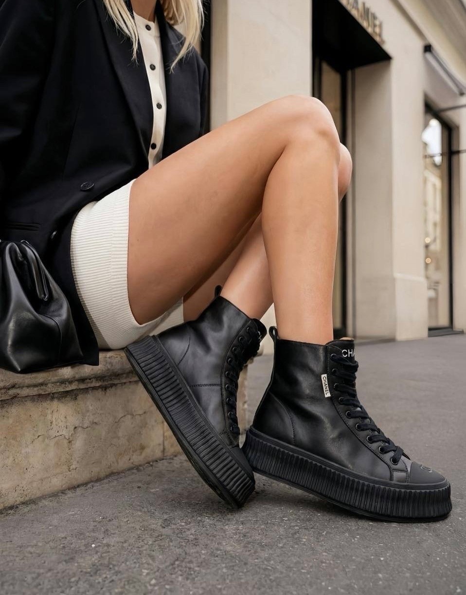 кеды chanel,,кроссовки зимние шанель,кеды шанель женские,ботинки высокие chanel демисезонные