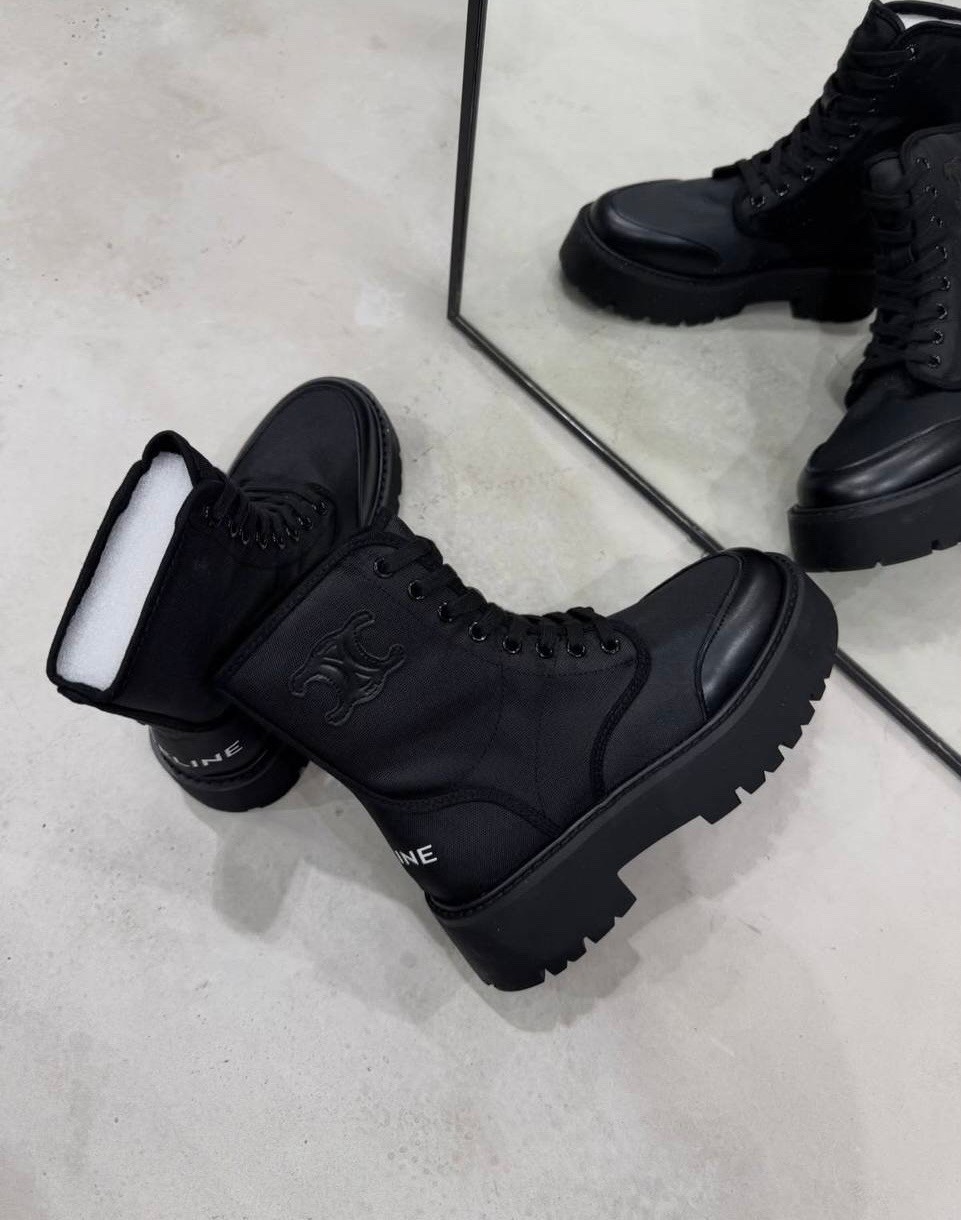 ботинки женские celine,ботинки celine,,селин  женская,celine черные ботинки