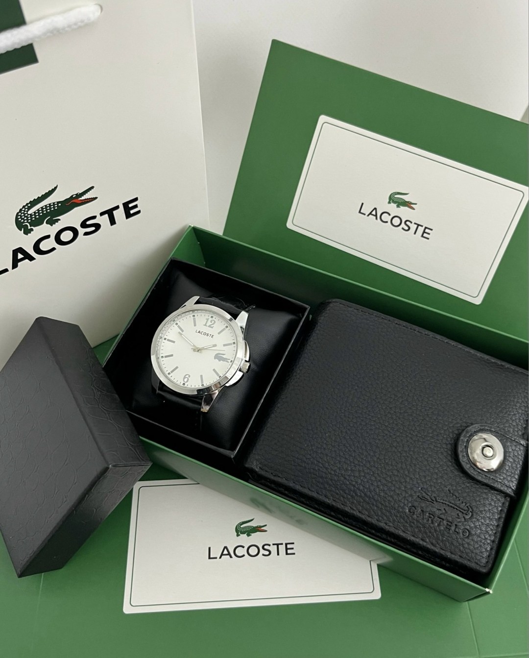 подарочный набор lacoste,часы для мужчин,подарочный набор мужской,lacoste портмоне,подарочные наборы с часами от lacoste
