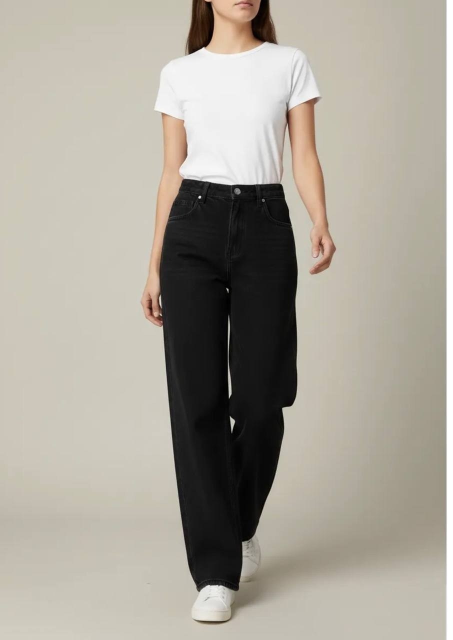 расклешенные джинсы adalae high waist wide leg new look черный,джинсы vitacci je822-4 женский черный,джинсы женские черные,женские прямые джинсы,джинсы женский