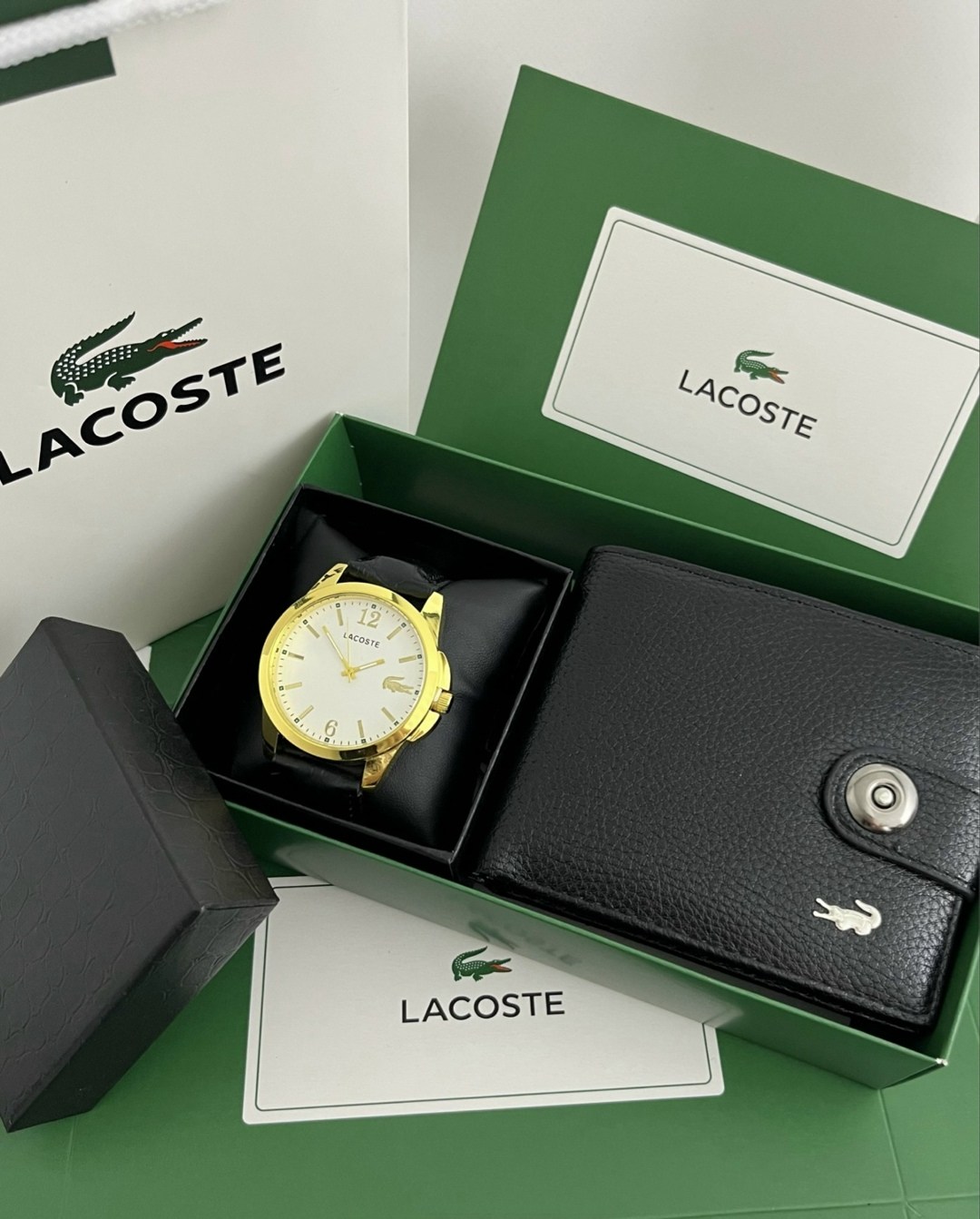 подарочный набор lacoste,часы для мужчин,подарочный набор мужской,lacoste портмоне,подарочные наборы с часами от lacoste