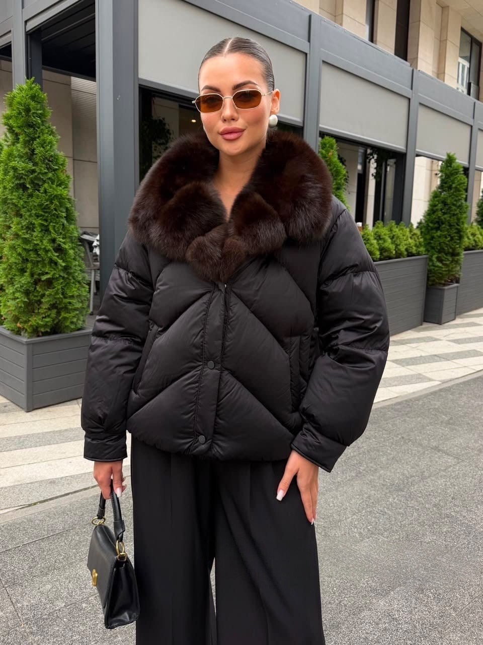 женский пуховик с натуральным мехом max mara premium,пуховик с натуральным мехом,пуховик с мехом,пуховик короткий,пуховик женский с мехом