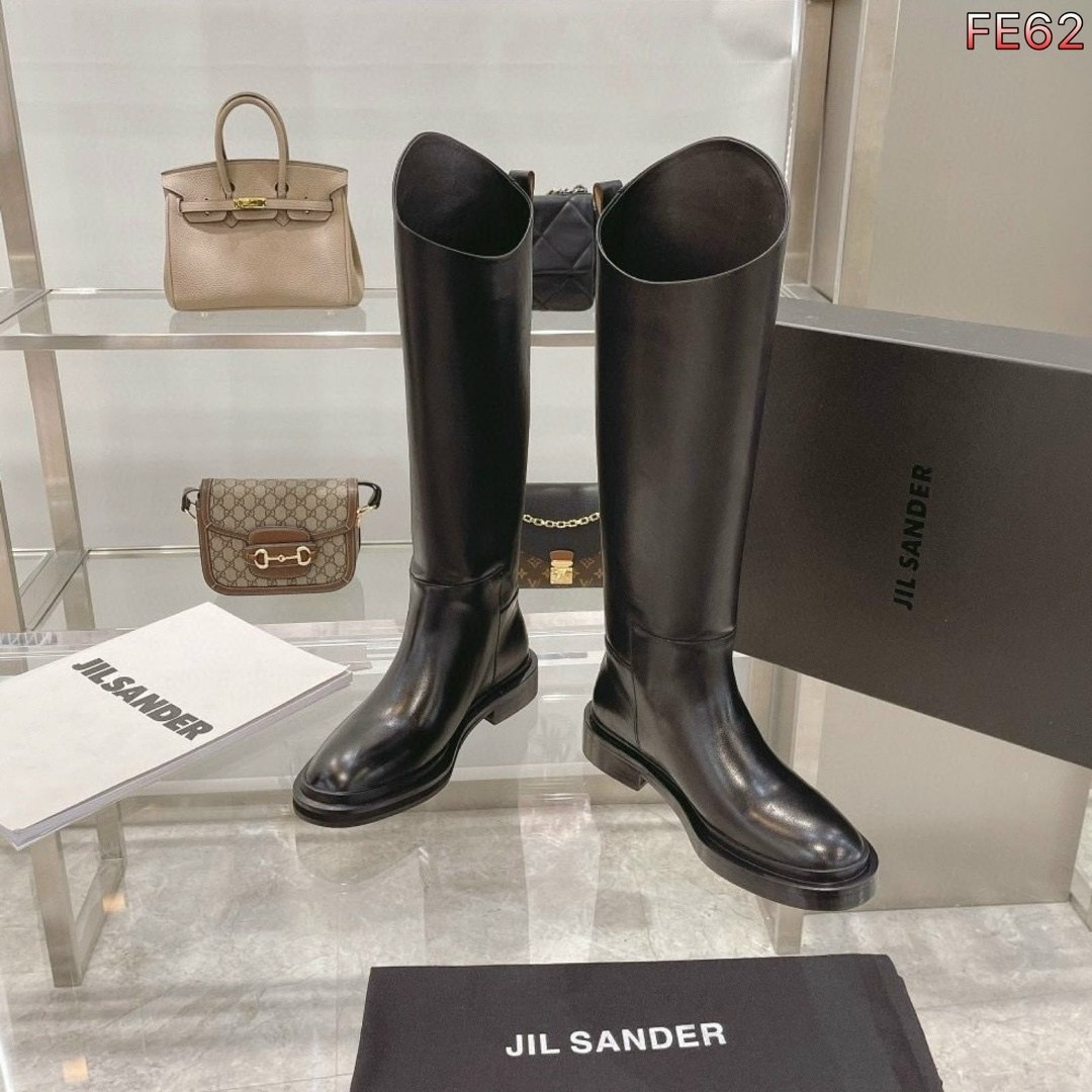 ,сапоги женские,jil sander черные кожаные сапоги для женщин,сапоги celine,сапоги