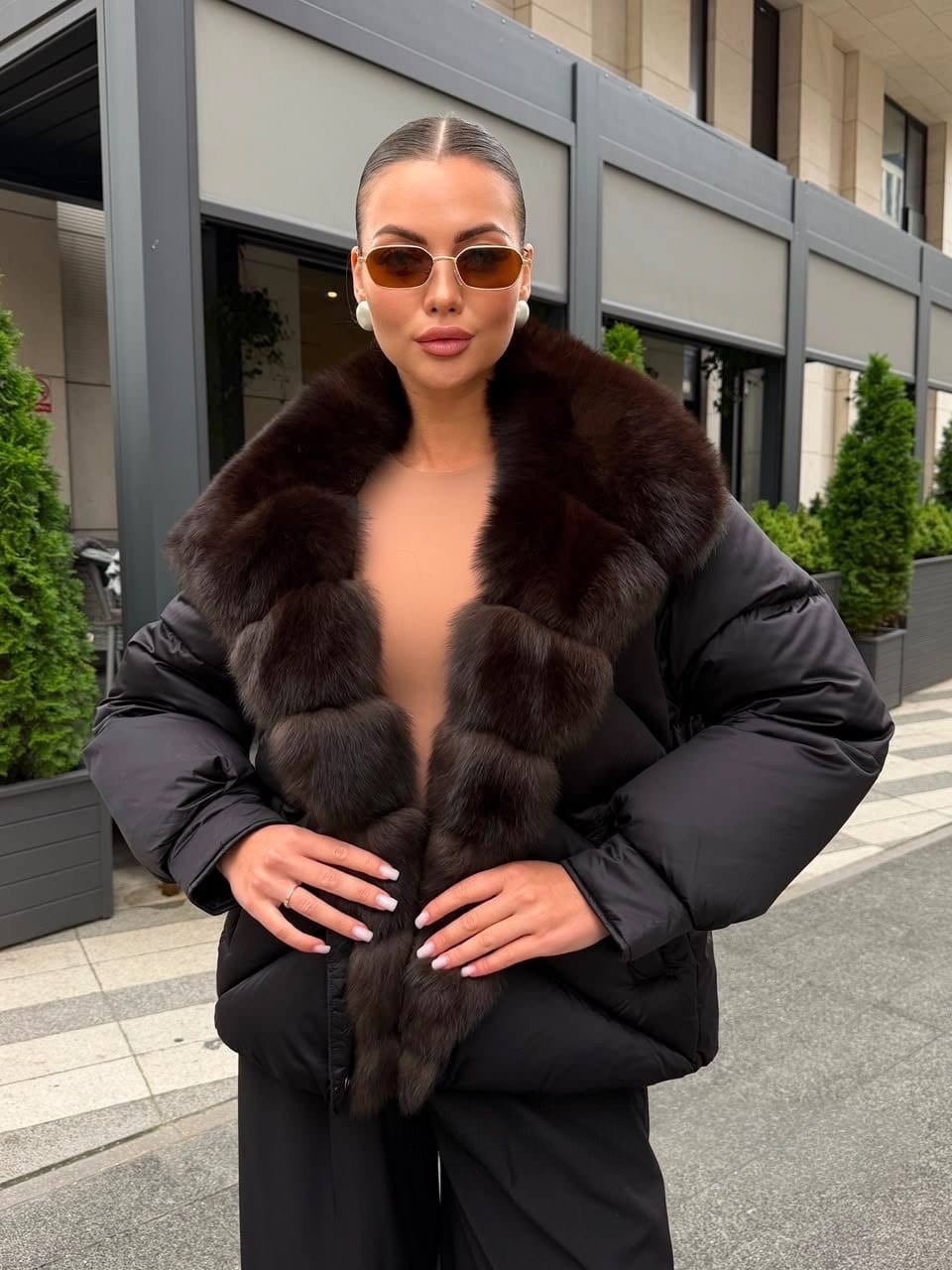 женский пуховик с натуральным мехом max mara premium,пуховик с натуральным мехом,пуховик с мехом,пуховик короткий,пуховик женский с мехом