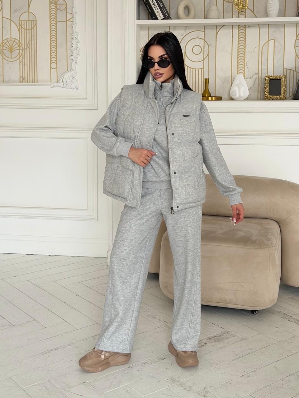 костюм тройка женский,miu miu женский серый костюм тройка premium,костюм тройка с курткой,костюм тройка,костюм теплый