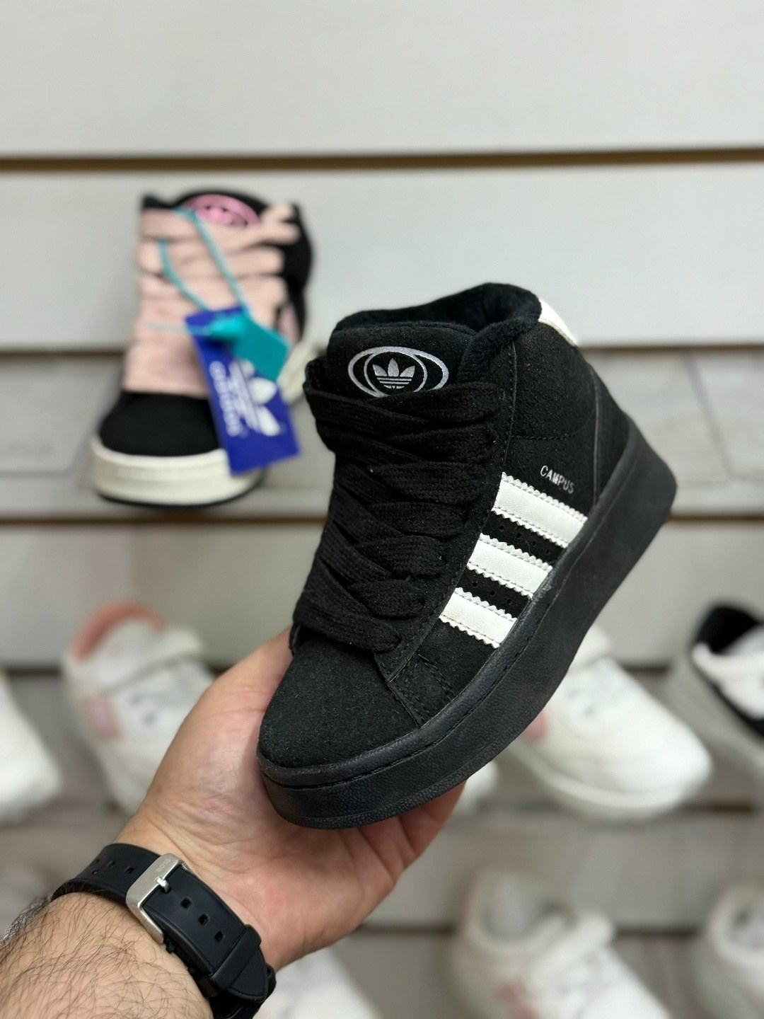 ,детская ,кроссовки замш, кроссовки,зимние кроссовки adidas campus высокие с мехом