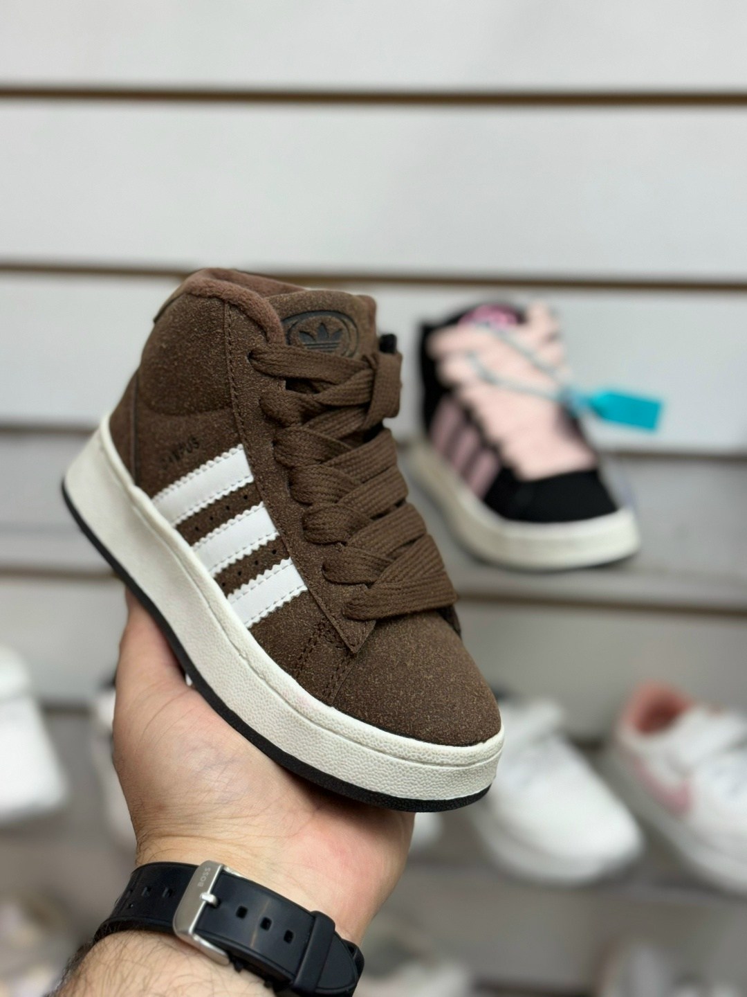 ,детская ,кроссовки замш, кроссовки,зимние кроссовки adidas campus высокие с мехом