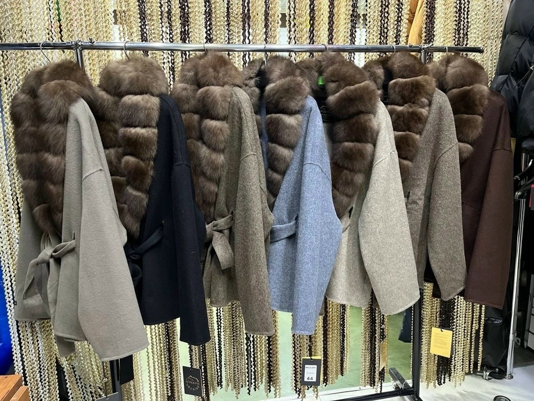 пальто шерстяное с мехом соболя stone,пальто с мехом,пальто соболь,пальто с мехом соболя,пальто с мехом песца
