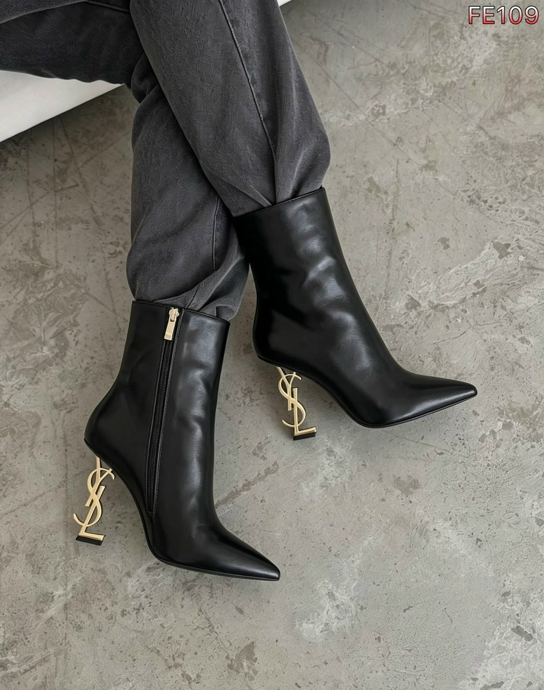 туфли ив сен лоран с каблуком,стильные ботильоны,сапоги yves saint laurent каблук,сапоги saint laurent,ботильоны saint laurent