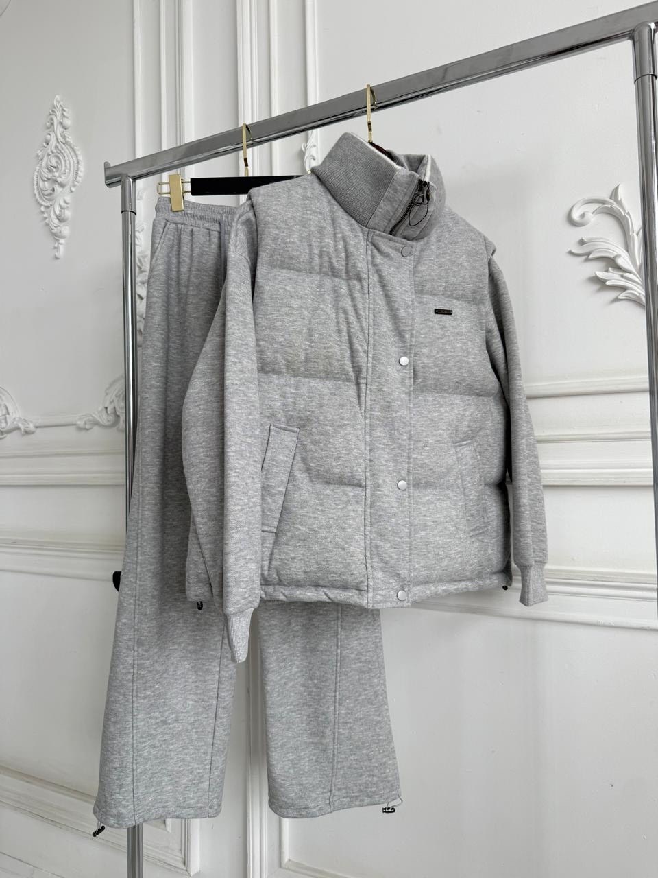 костюм тройка женский,miu miu женский серый костюм тройка premium,костюм тройка с курткой,костюм тройка,костюм теплый