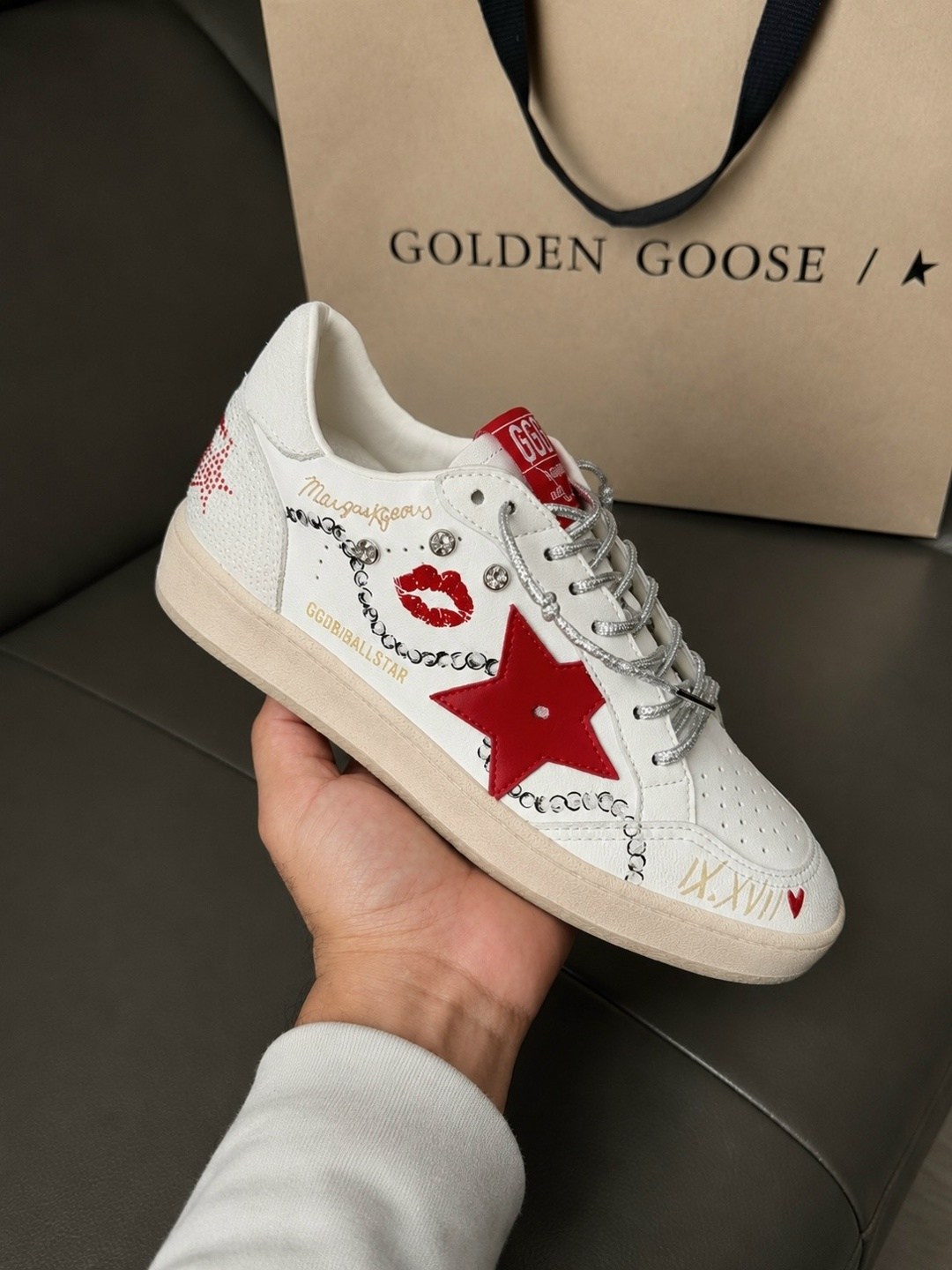 кроссовки golden goose,golden goose кеды ball star желтый,кроссовки golden goose ball-star low белый красный,golden goose ball star,