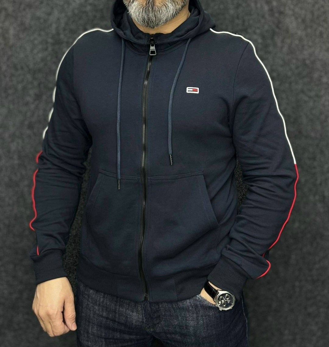 толстовка на молнии с капюшоном tommy hilfiger,толстовка томми хилфигер,мужская толстовка,толстовка