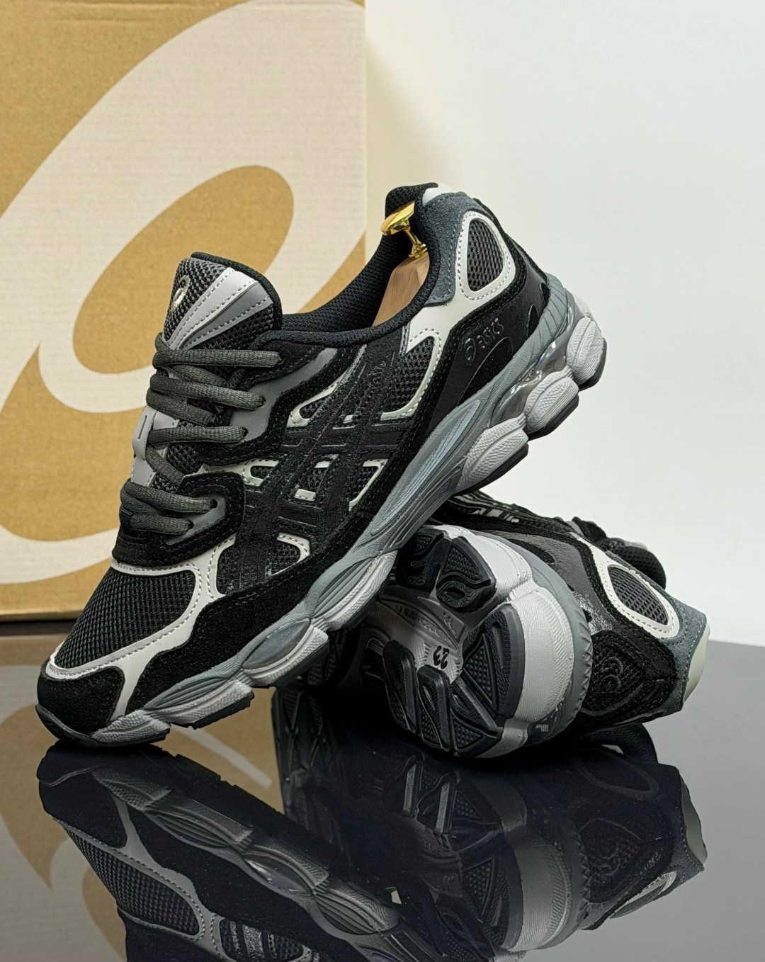 мужские кроссовки asics,кроссовки asics gel-nyc,кроссовки asics,спортивные кроссовки asics gel nyc asics цвет серый черный,кроссовки asics gel