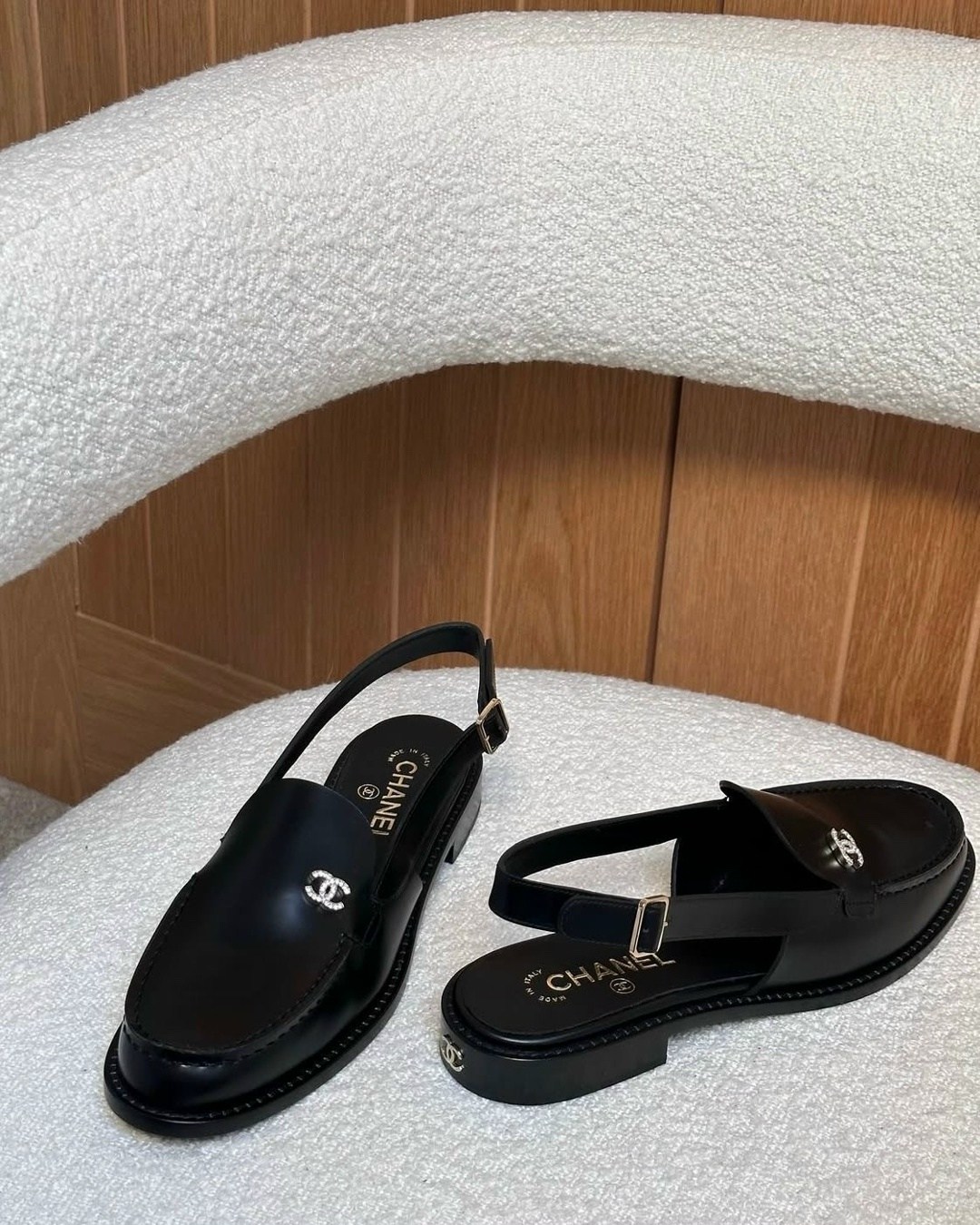 лоферы chanel,лоферы celine,лоферы с открытой пяткой,туфли chanel,женские лоферы