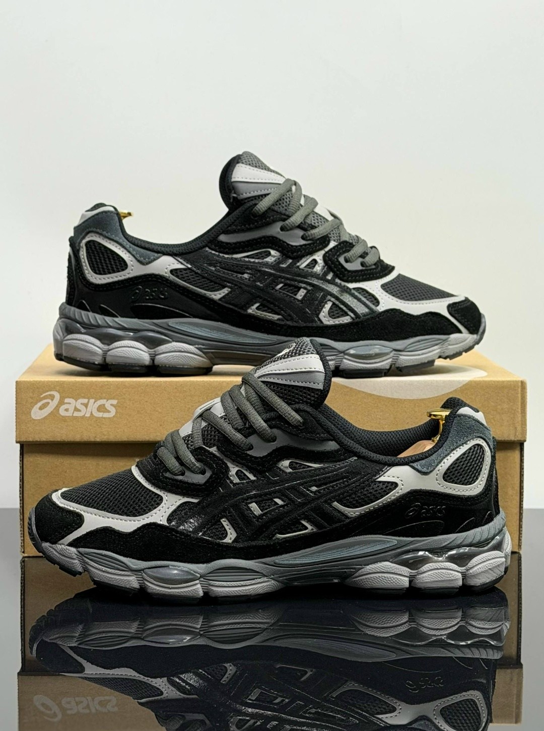 мужские кроссовки asics,кроссовки asics gel-nyc,кроссовки asics,спортивные кроссовки asics gel nyc asics цвет серый черный,кроссовки asics gel