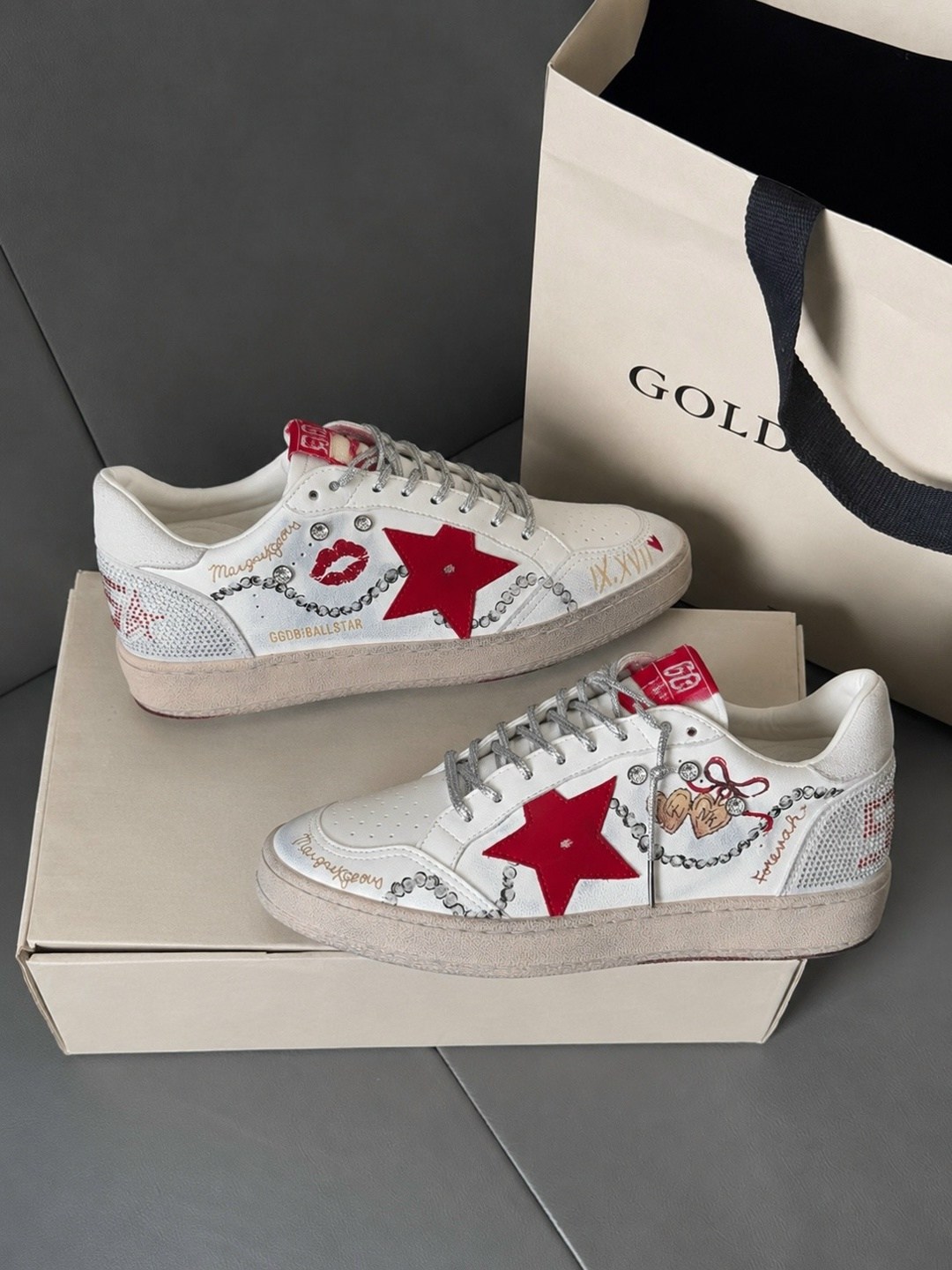 кроссовки golden goose,golden goose кеды ball star желтый,кроссовки golden goose ball-star low белый красный,golden goose ball star,