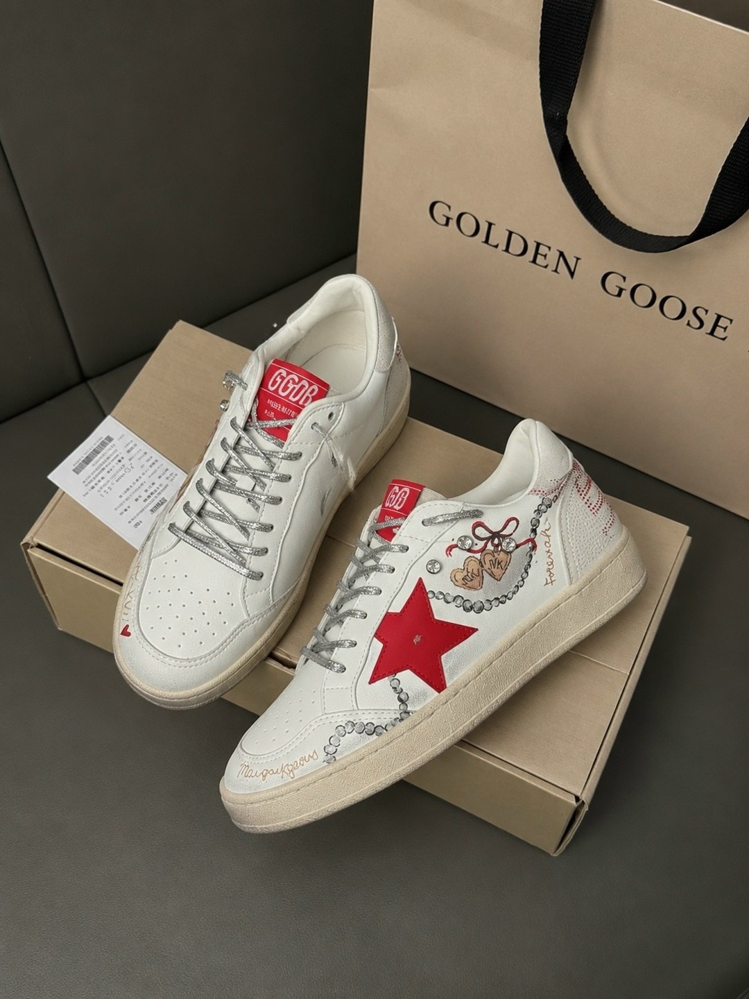 кроссовки golden goose,golden goose кеды ball star желтый,кроссовки golden goose ball-star low белый красный,golden goose ball star,
